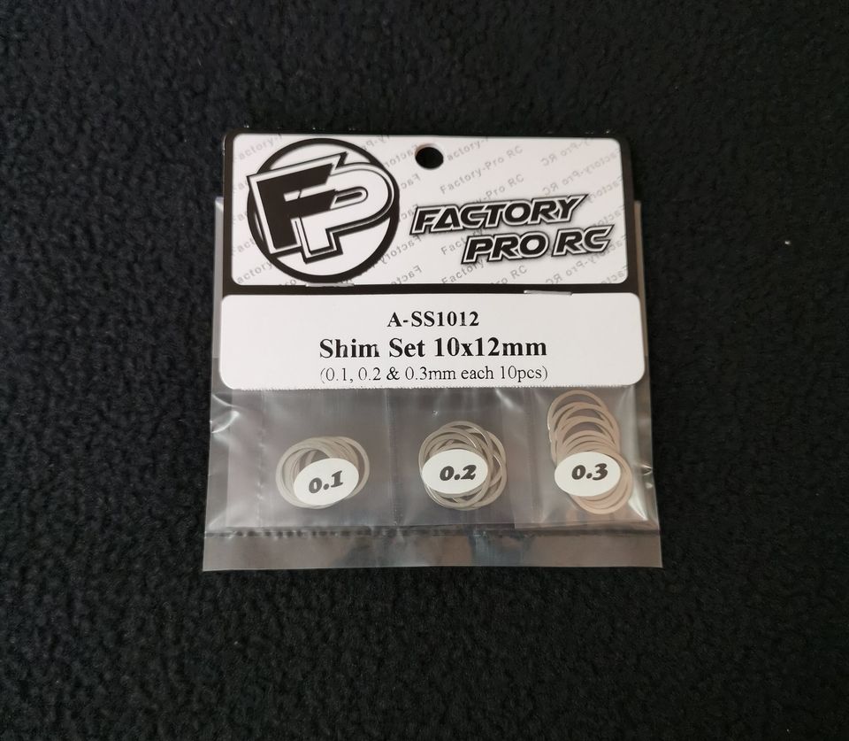 Shim Set 10x12mm 0.1,0.2,0.3mm (10 each)