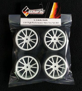 Solaris 40J Pre Glued High Performance Tyre Set (White Spoke)